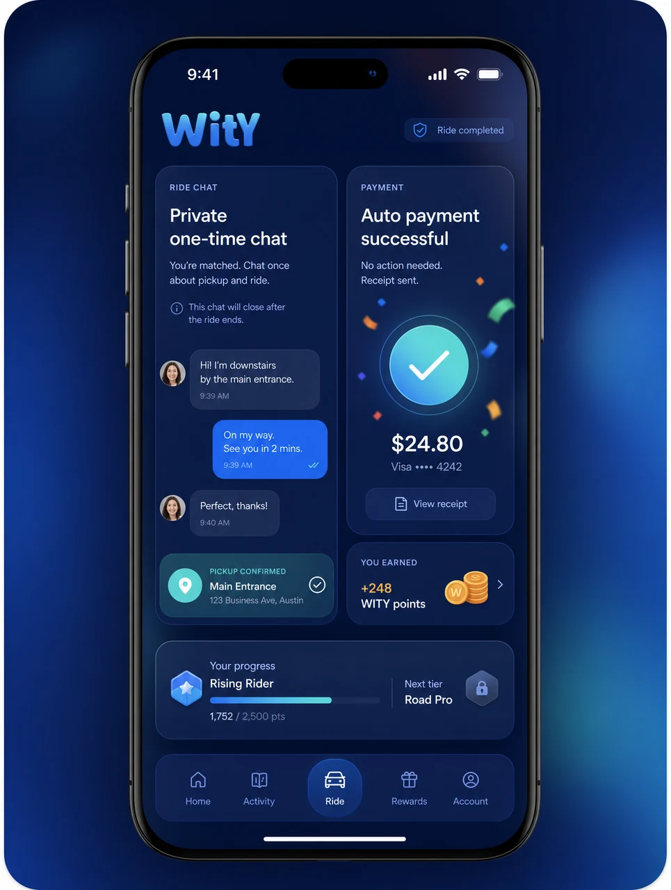 WITY payment and points app